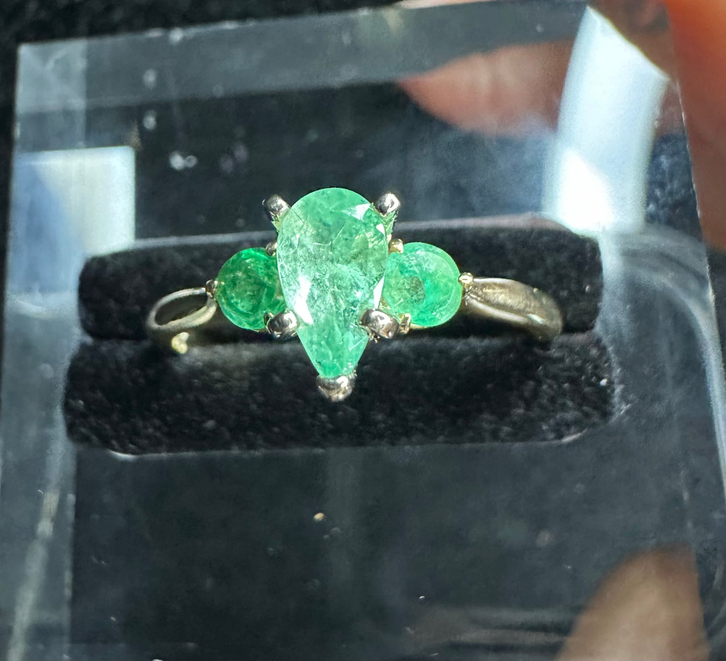 Natural Emerald Ring Yellow Gold 14k