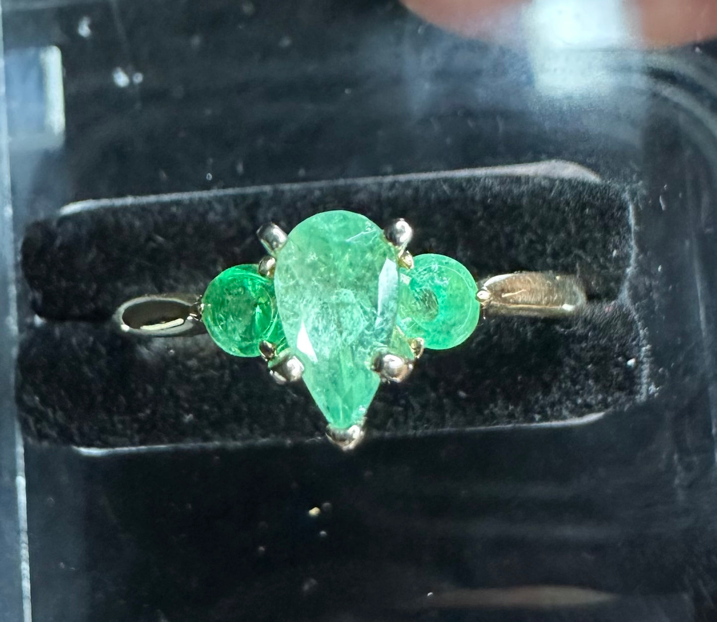 Natural Emerald Ring Yellow Gold 14k