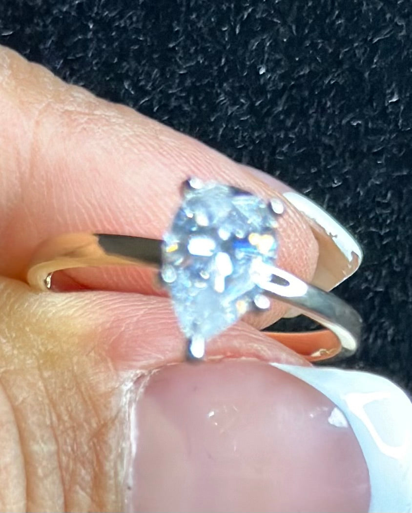 Solitaire Ring yellow gold 14k