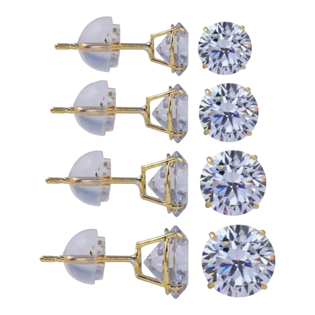 Moissanite Earring Yellow Gold 14k