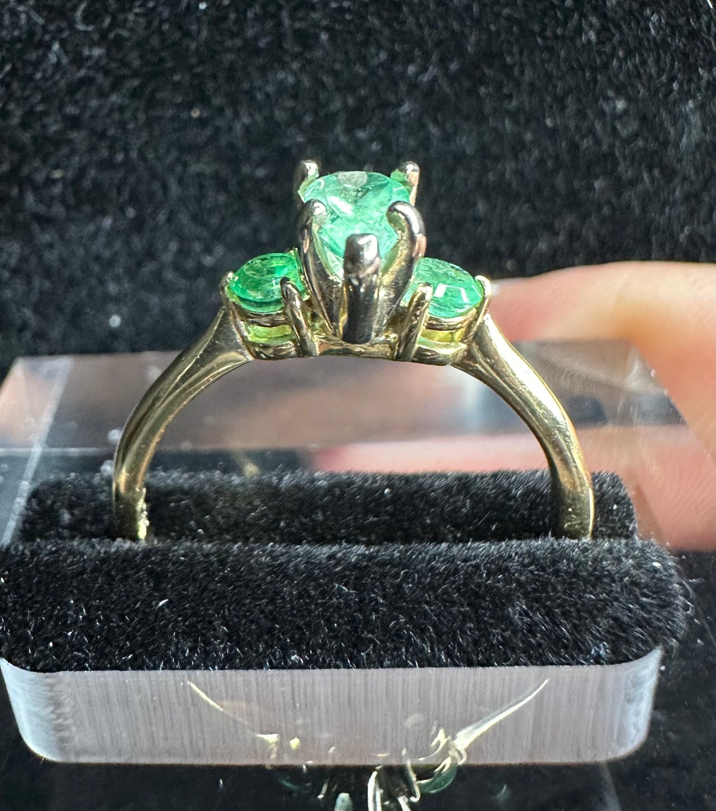 Natural Emerald Ring Yellow Gold 14k