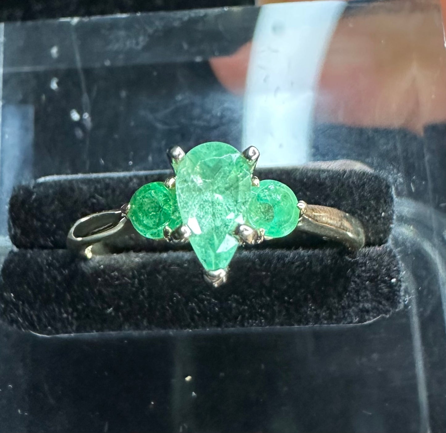 Natural Emerald Ring Yellow Gold 14k