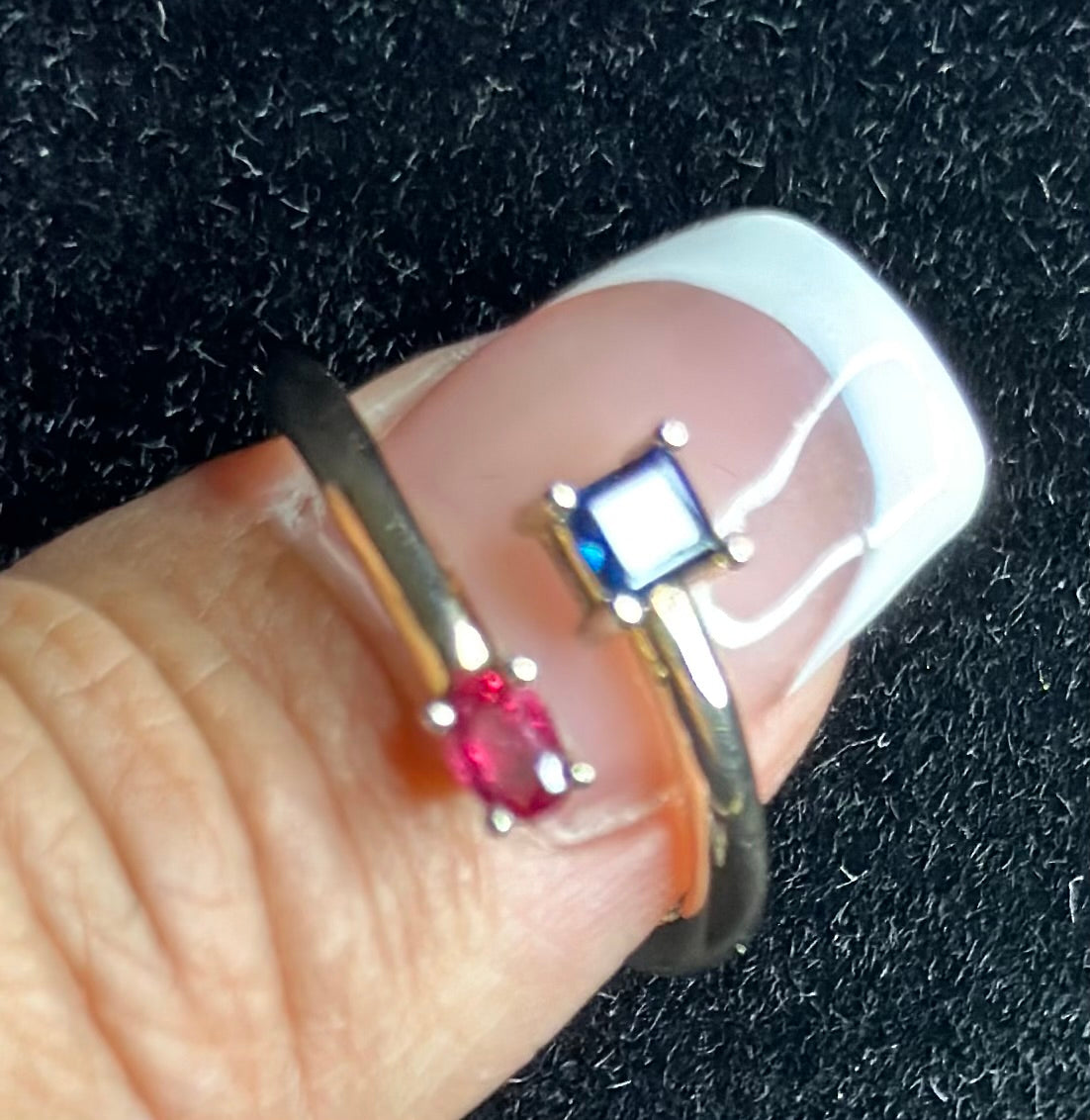 Ruby and Shappire Natural Stones 14k
