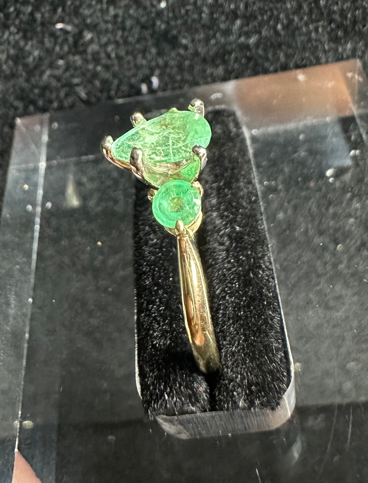 Natural Emerald Ring Yellow Gold 14k