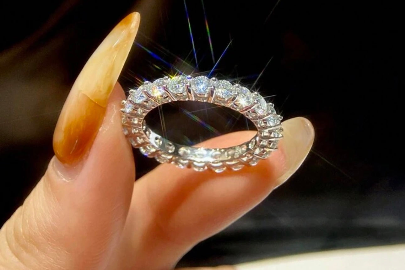 Eternity ring Moissanite Diamond