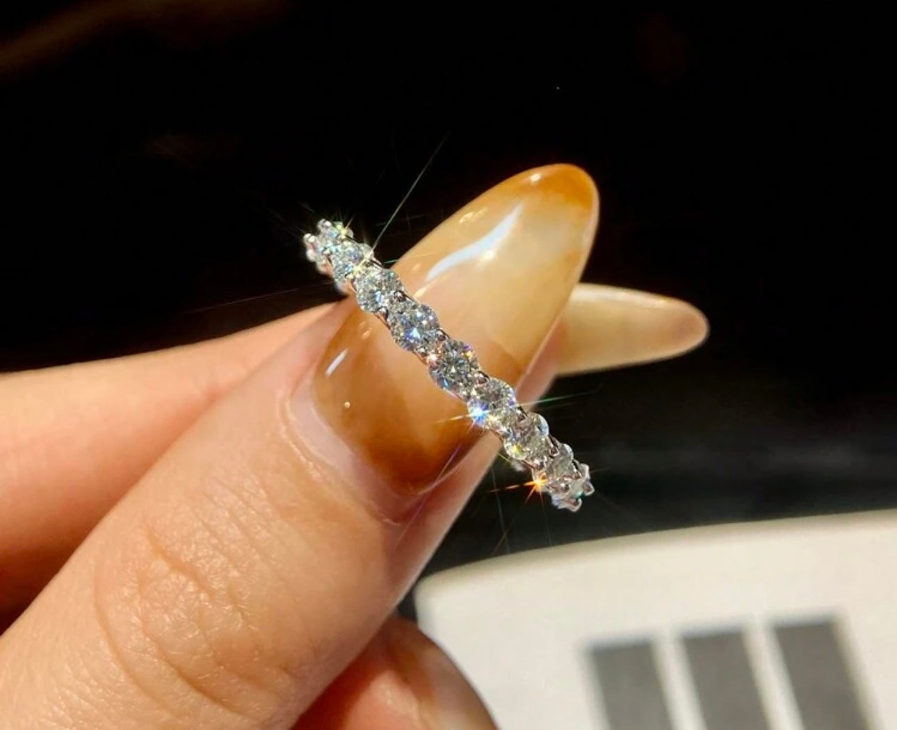 Eternity ring Moissanite Diamond
