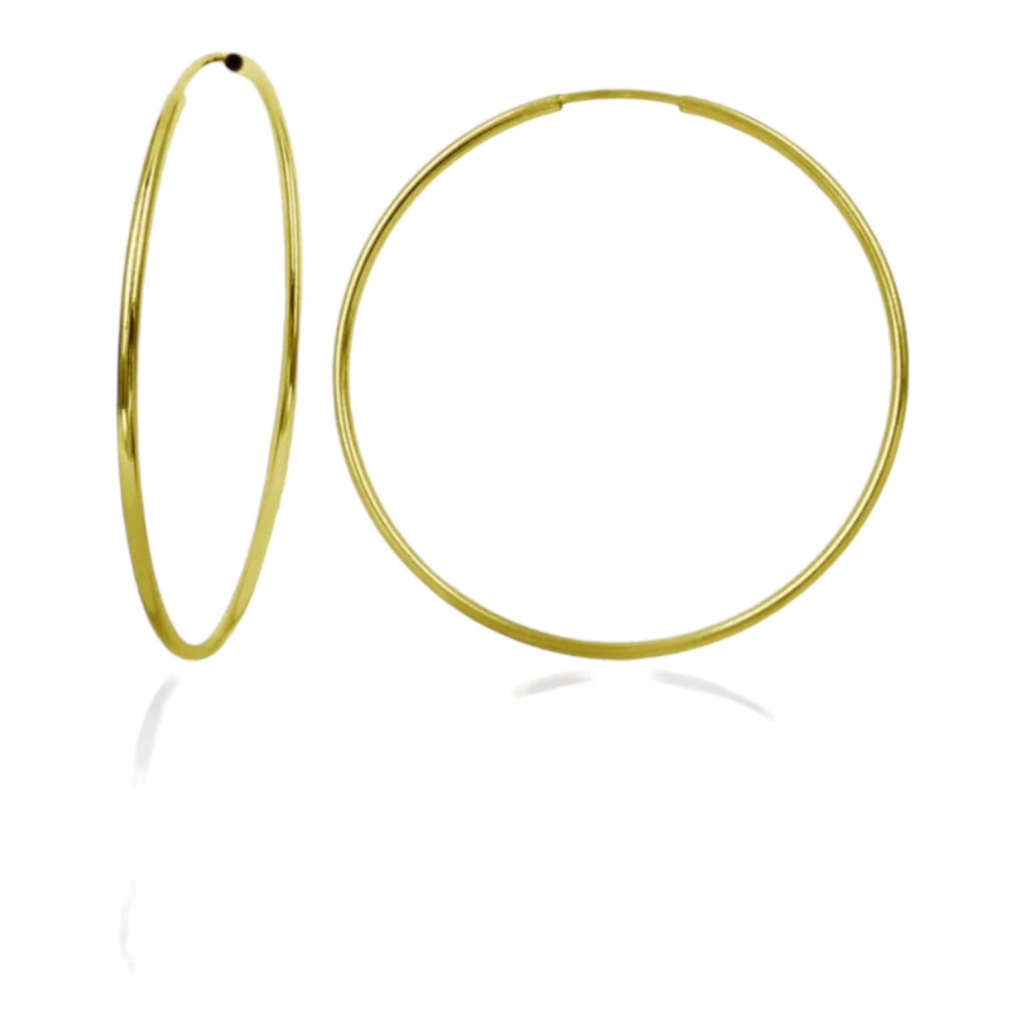 Hoops Earrinf Ultra Light Yellow Gold 14k