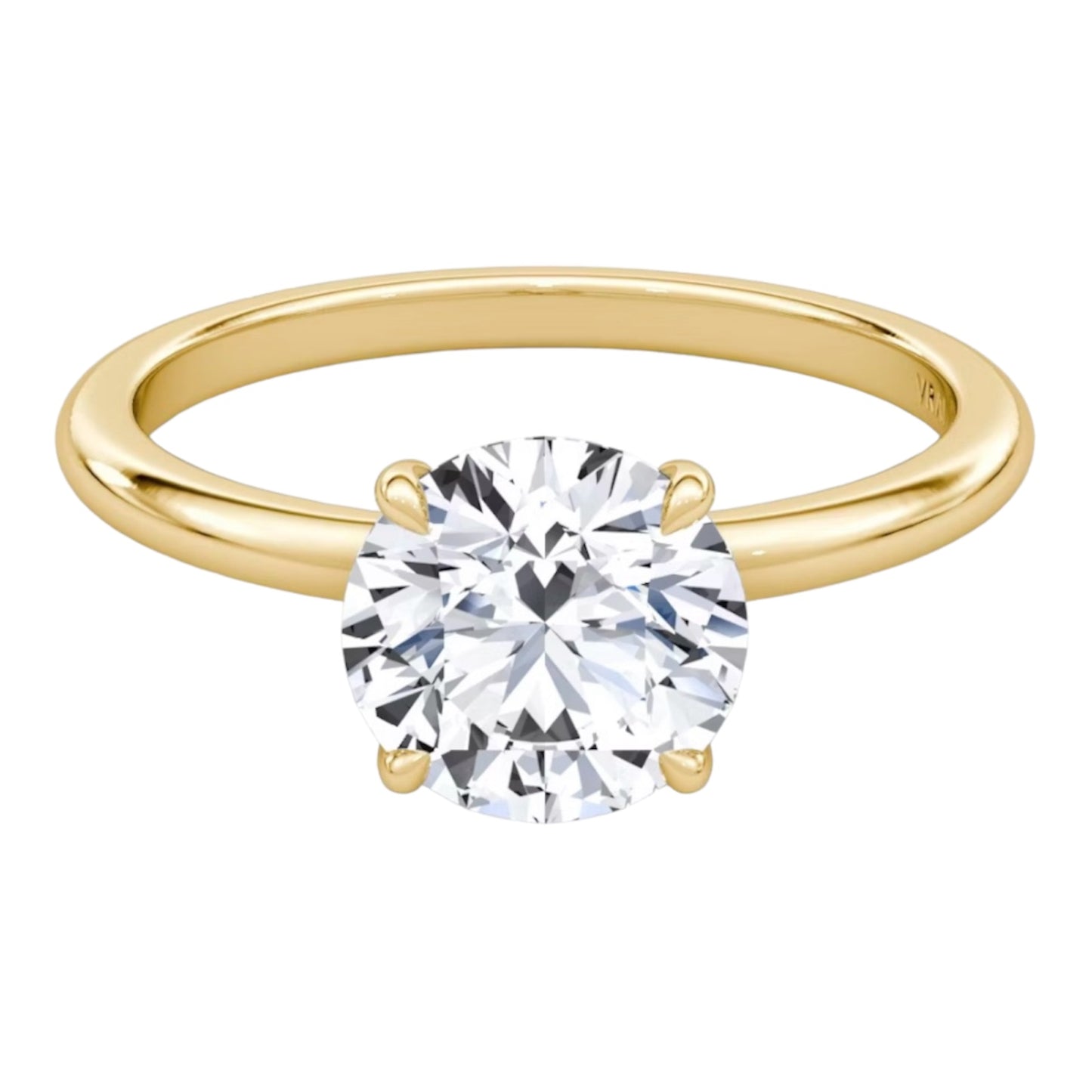 Moissanite 2CT Solitaire Yellow Gold 14k
