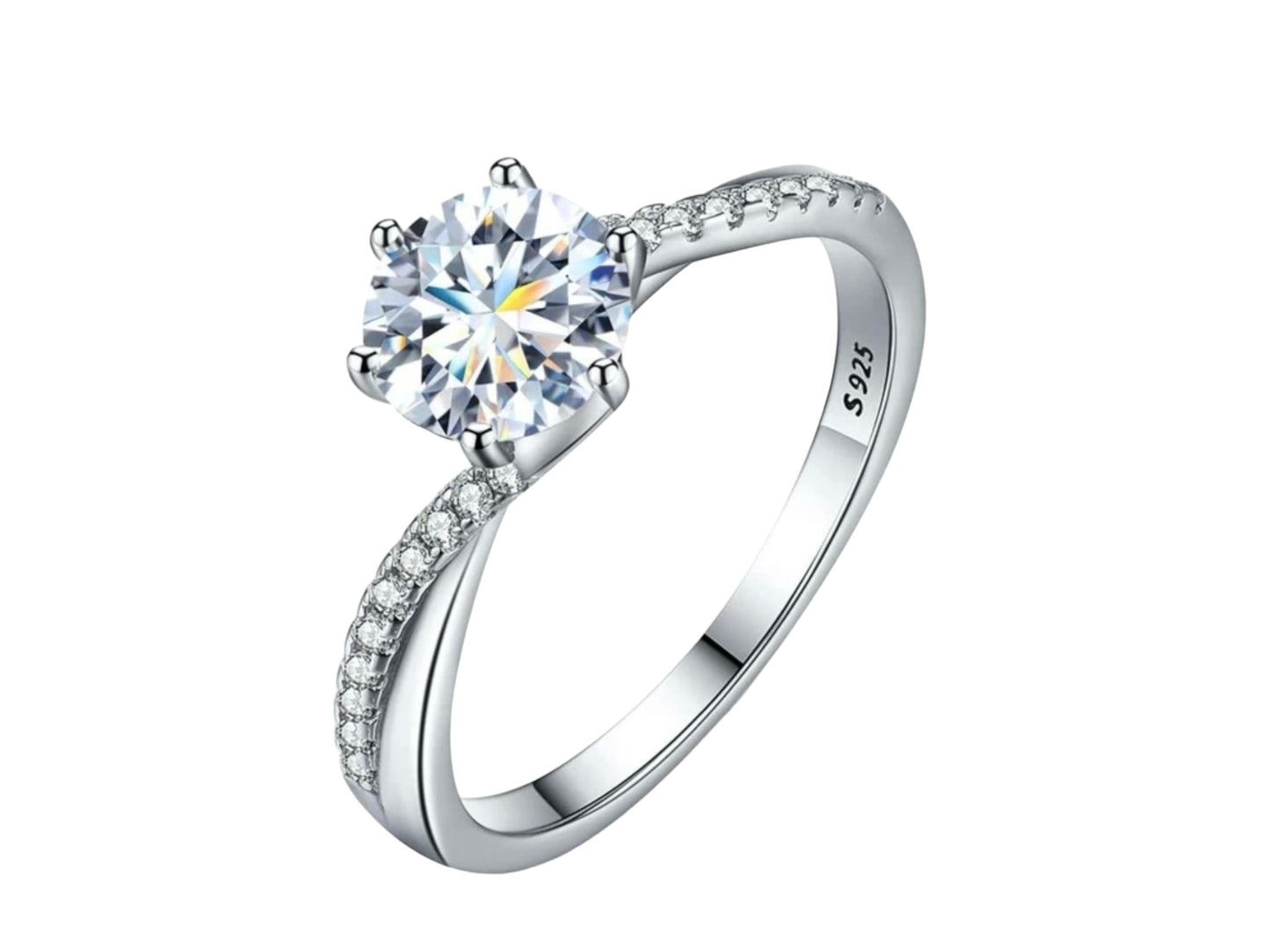 Solitario Moissanite Ring 1CT