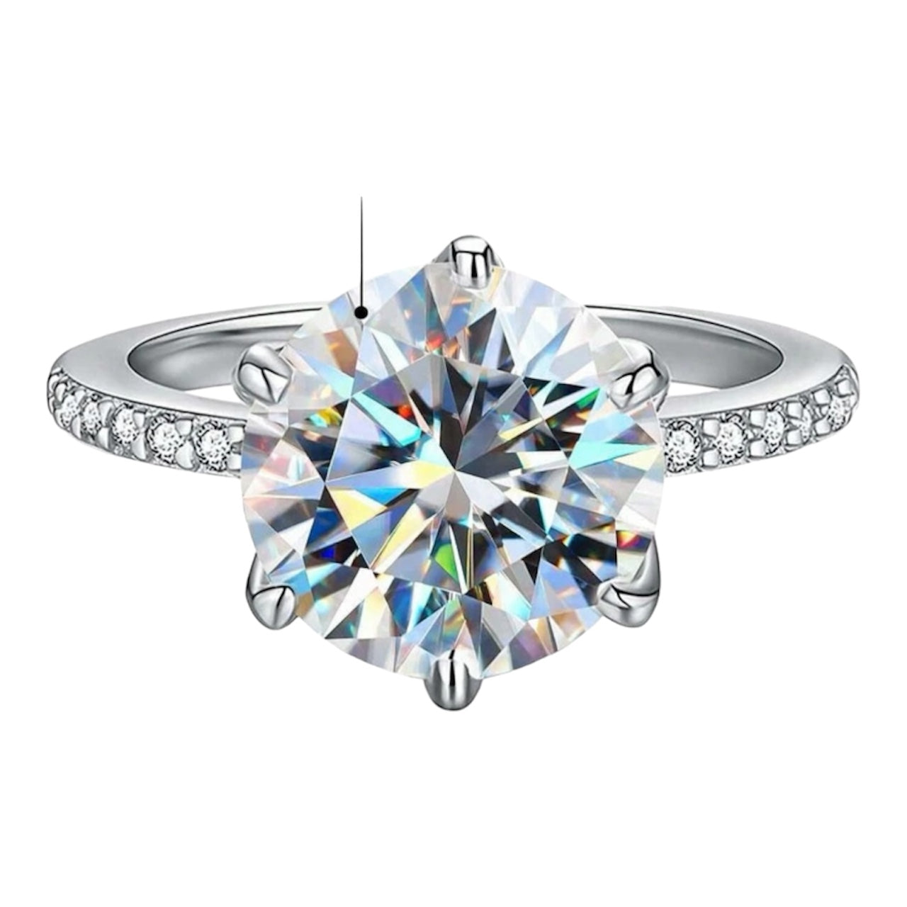 Solitaire Moissanite Ring 5CT