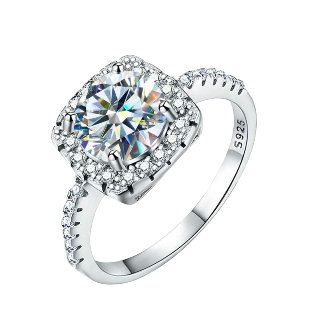 Moissanite Engagement Ring Square