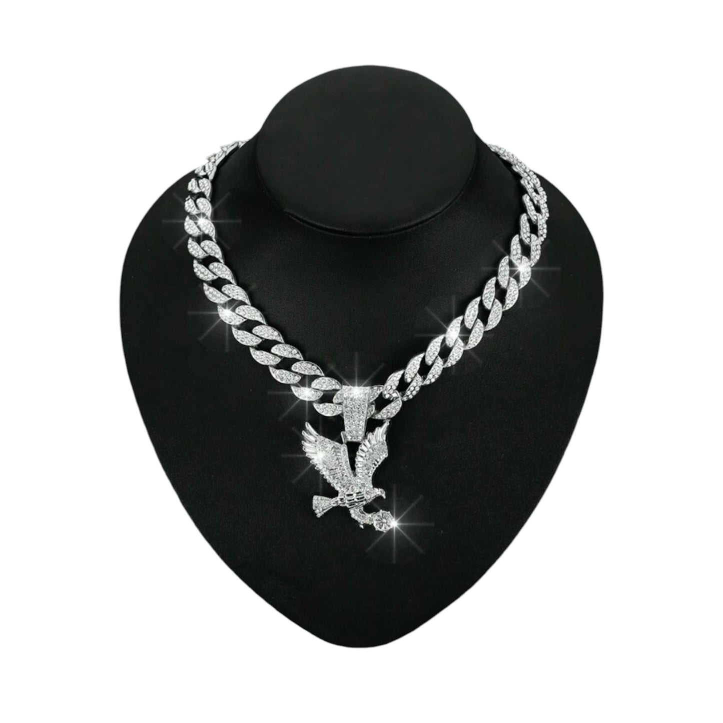 Necklace Shine Whit Eagle Pendant Silver