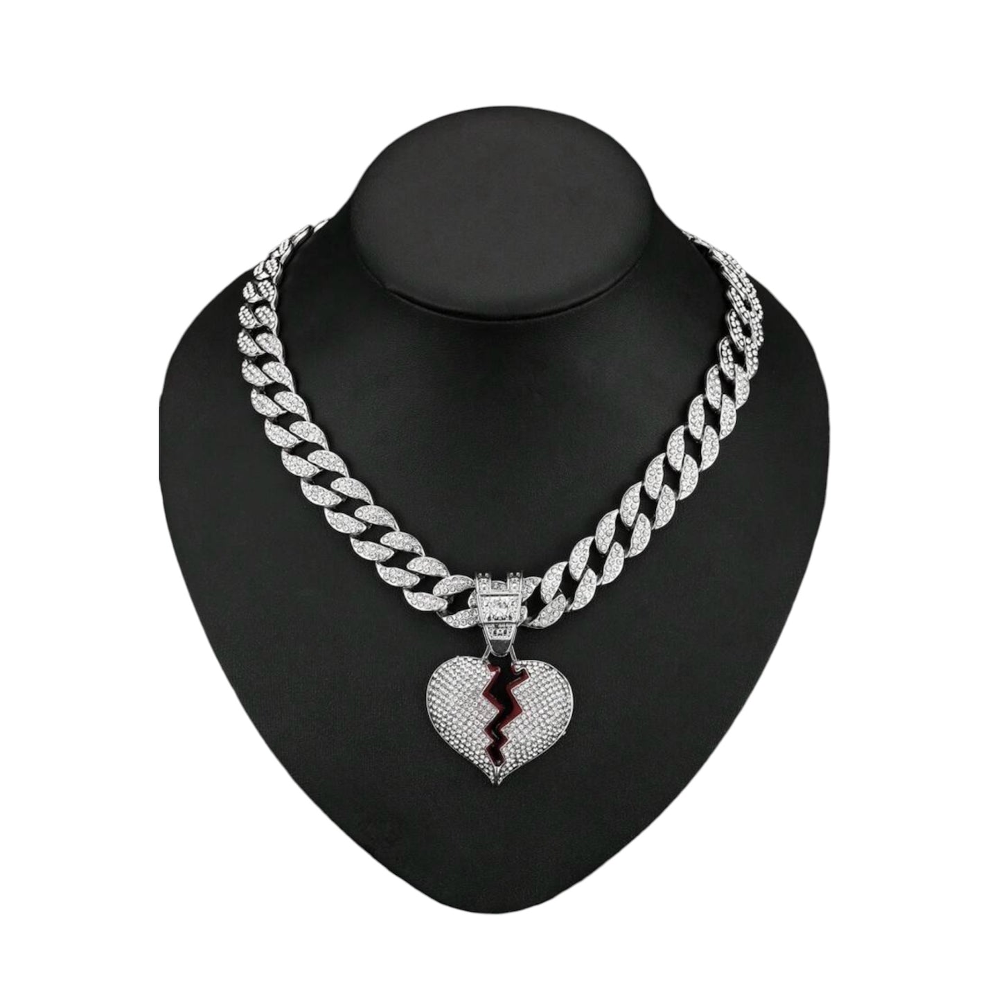 Necklace shine whit Heart Pendant Silver