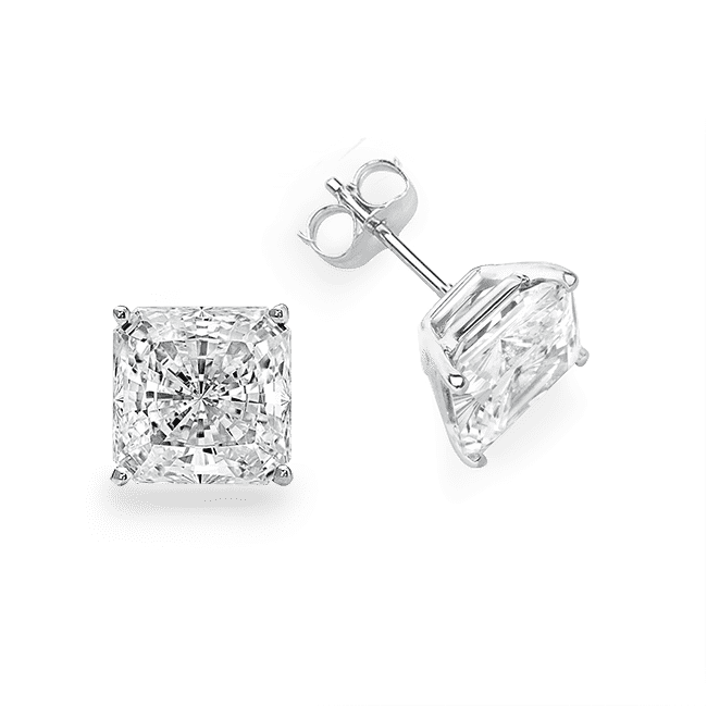 Moissanite Earring White gold 14k