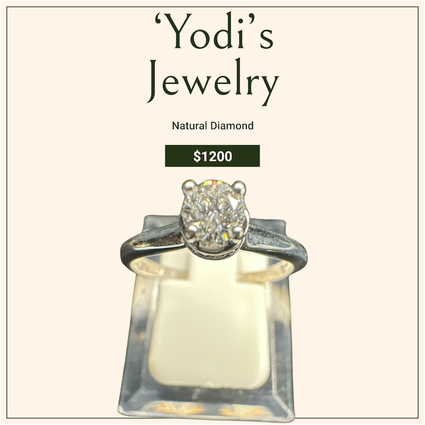 Ring Engagement Solitaire Diamond 14k