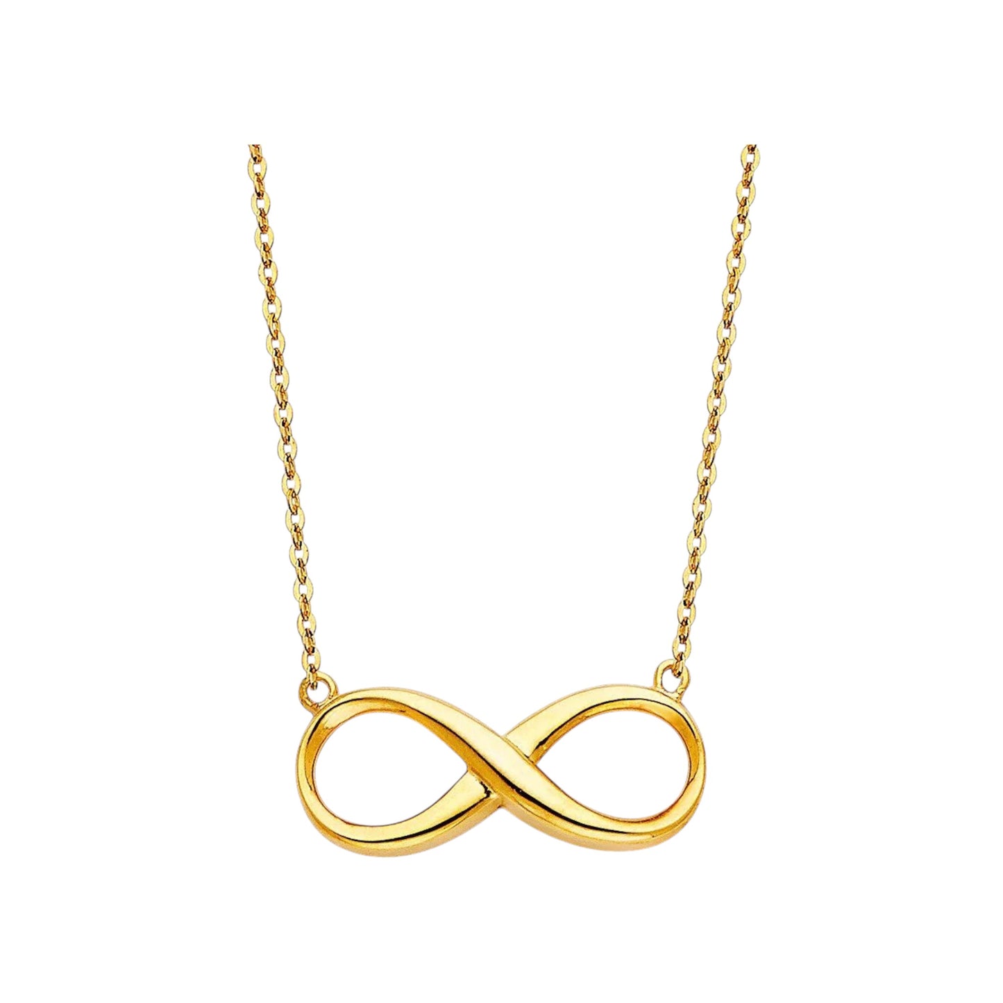 Necklace infinity pendant 14k