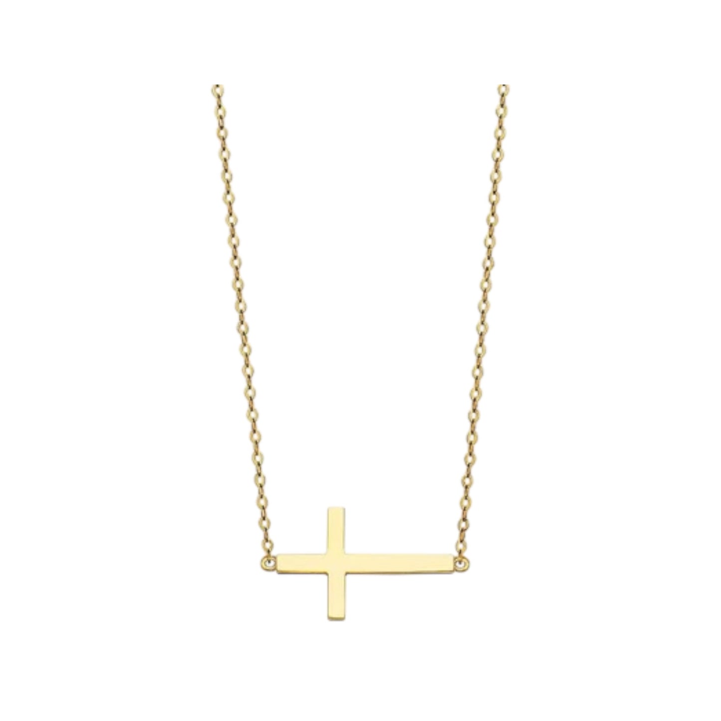 Necklace cross pendant 14k