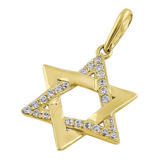 Pendant David Star Yellow Gold 14k