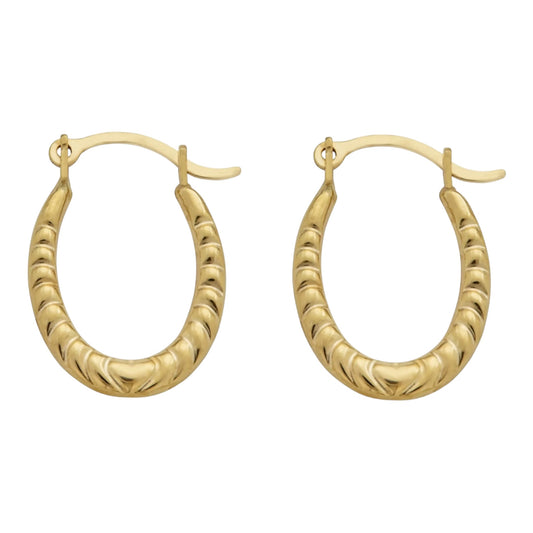 Earring Hoops Yellow Gold 14k