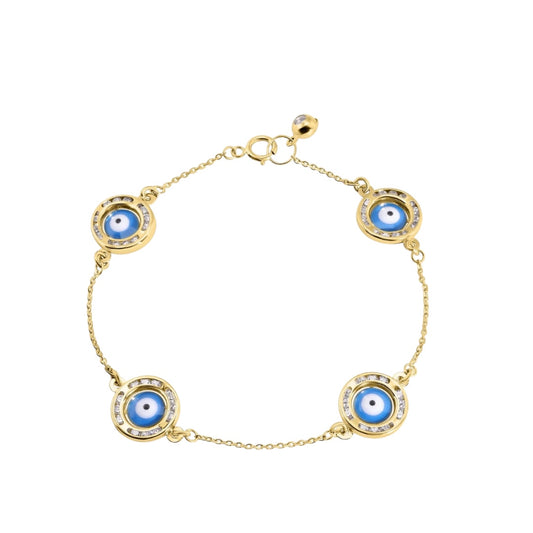 Bracelet Eyes Yellow Gold 14k