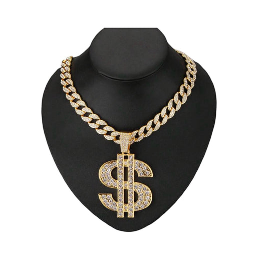 Necklace Shine whit Dollar Pendand Gold