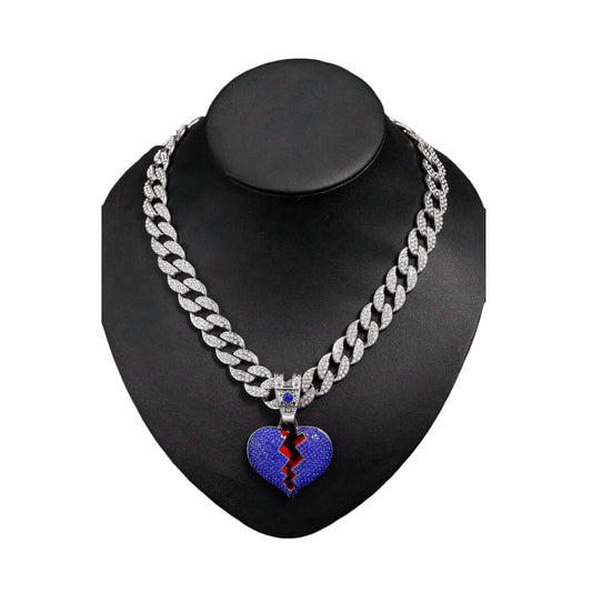 Necklace Shine whit Heart Pendant Silver