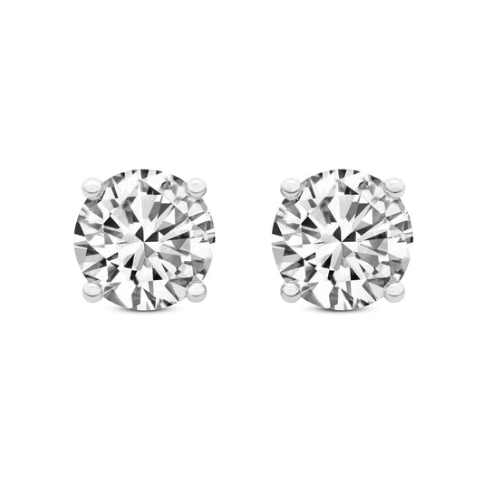 Earring Moissanite Diamond Lab. white gold 14k