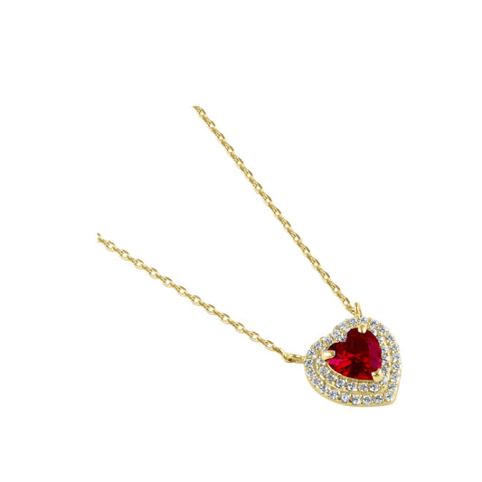 Necklace Red Heart 14k