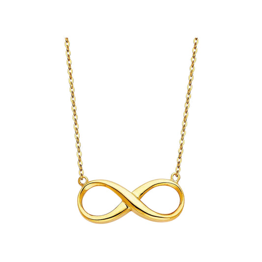Necklace infinity pendant 14k