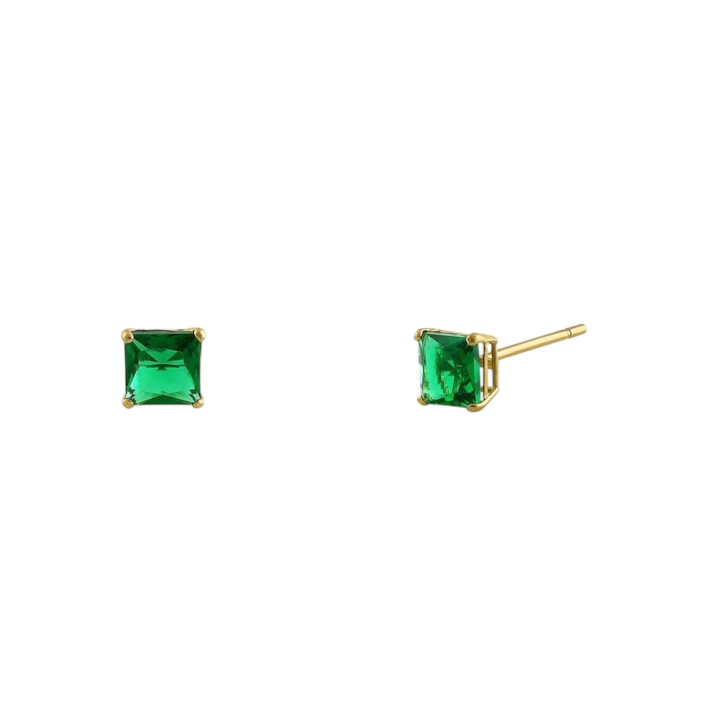 Earring Green Emeral 14k